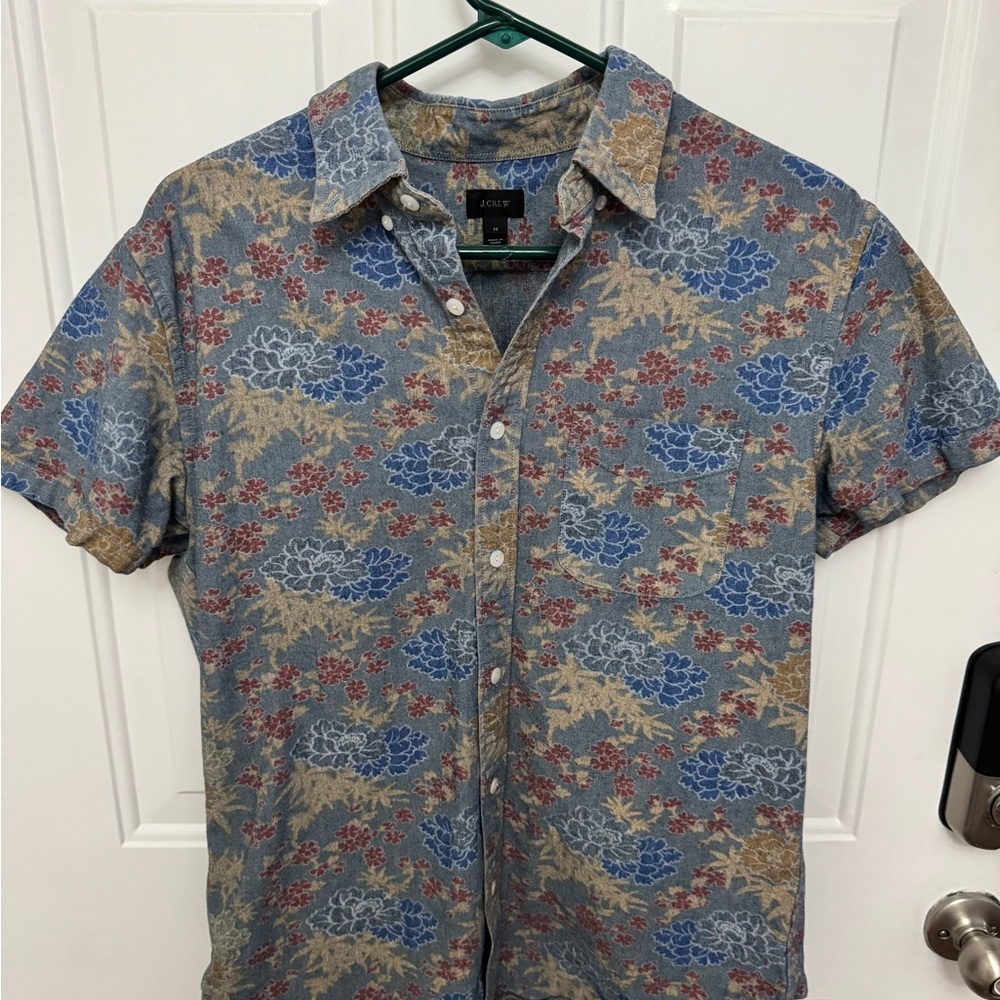 J. Crew Blue Floral Men's Shirt